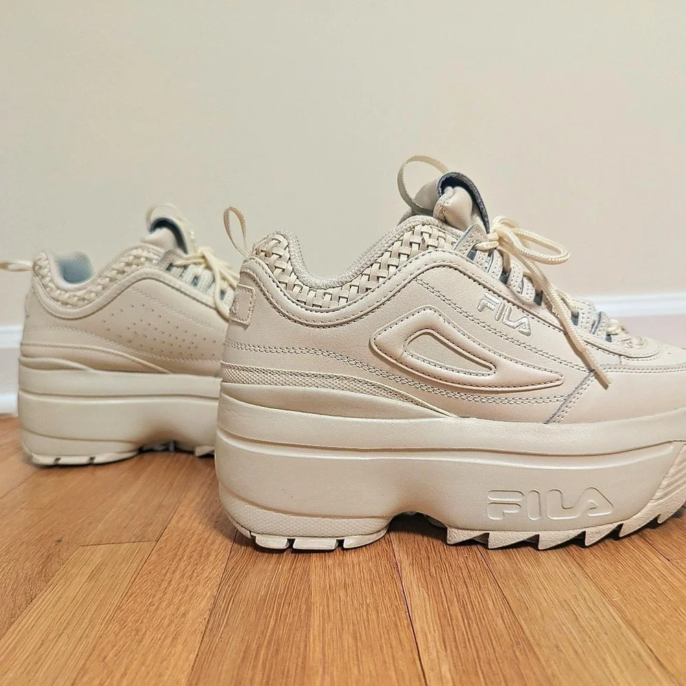 Fila Women's Cream Platform Sneakers - Picture 2 of 8